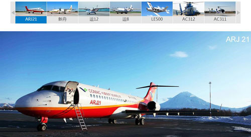 中航国际航空发展有限公司航空出口产品